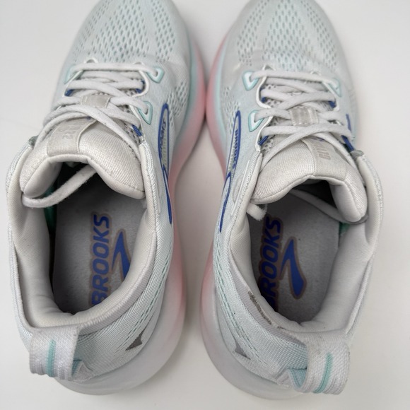 Brooks Glycerin GTS 22 Running Shoes Womens 8.5 D White Limpet Shell Amparo Blue - Picture 9 of 11